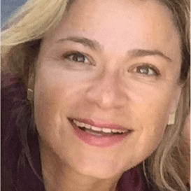 A photo of woman in red