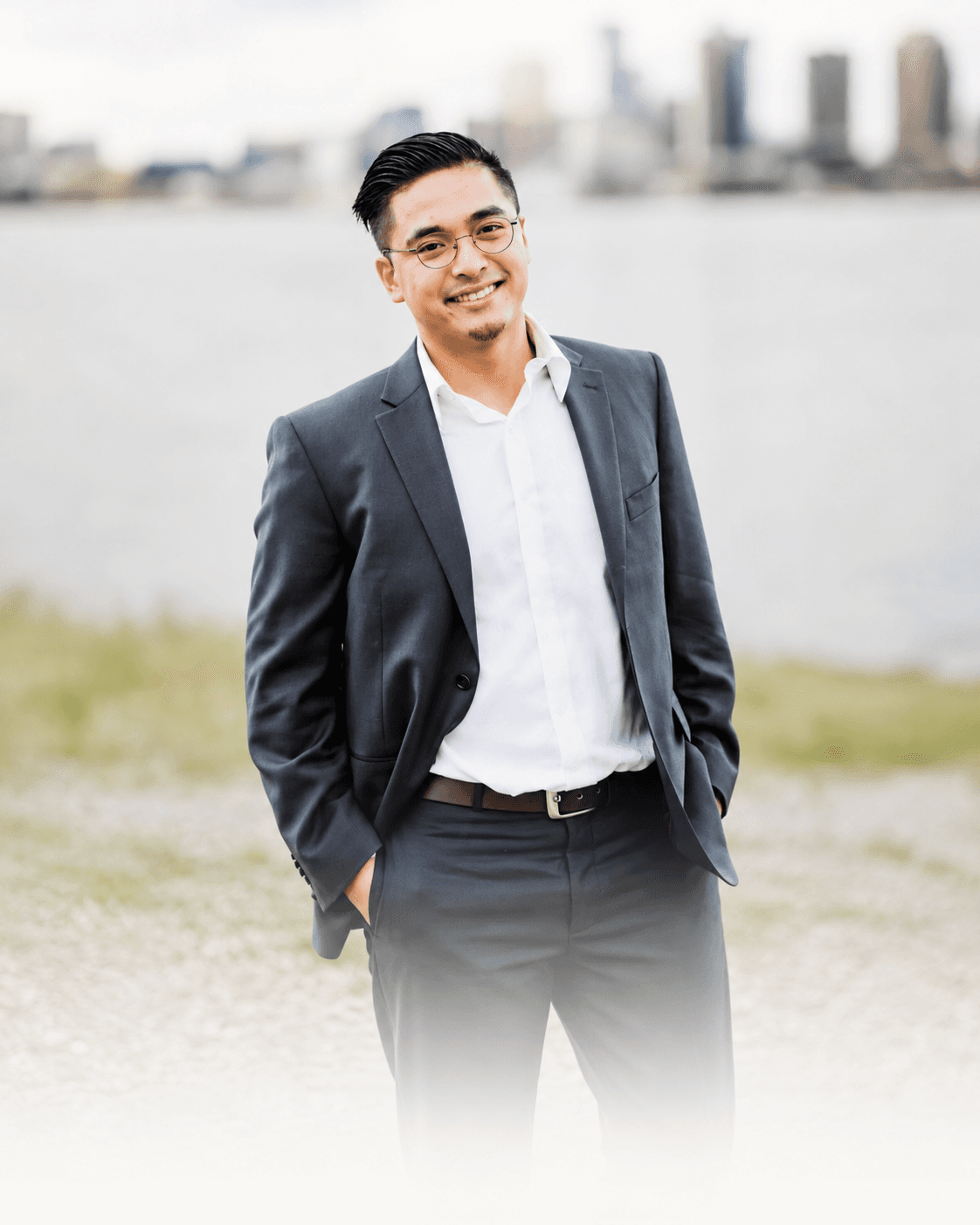 Happy real estate agent