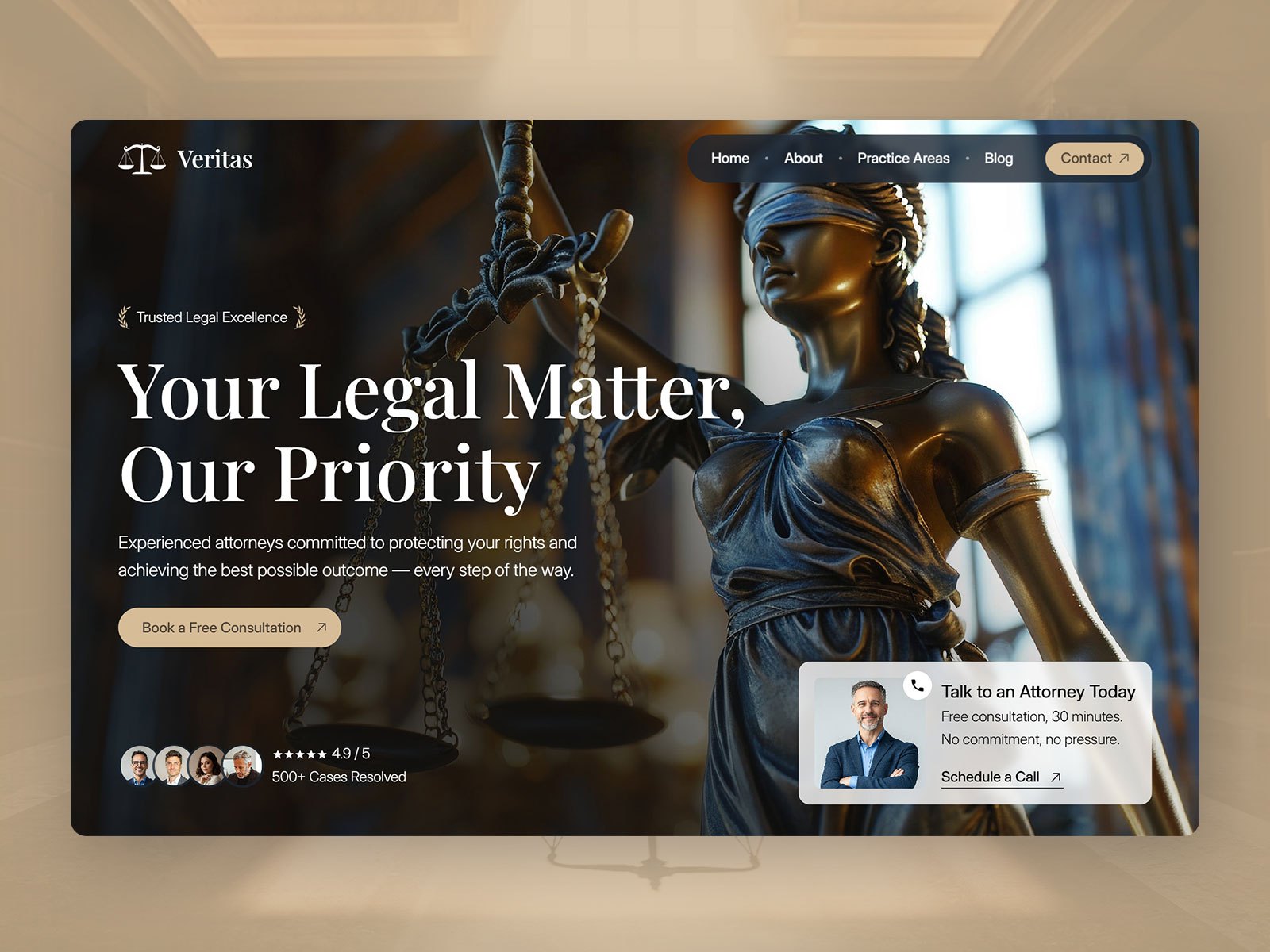 Veritas — 极简现代企业服务官网设计灵感