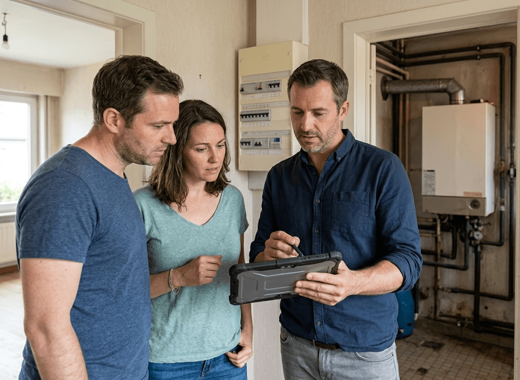 Inspection technique d'une maison après achat avant le lancement des travaux