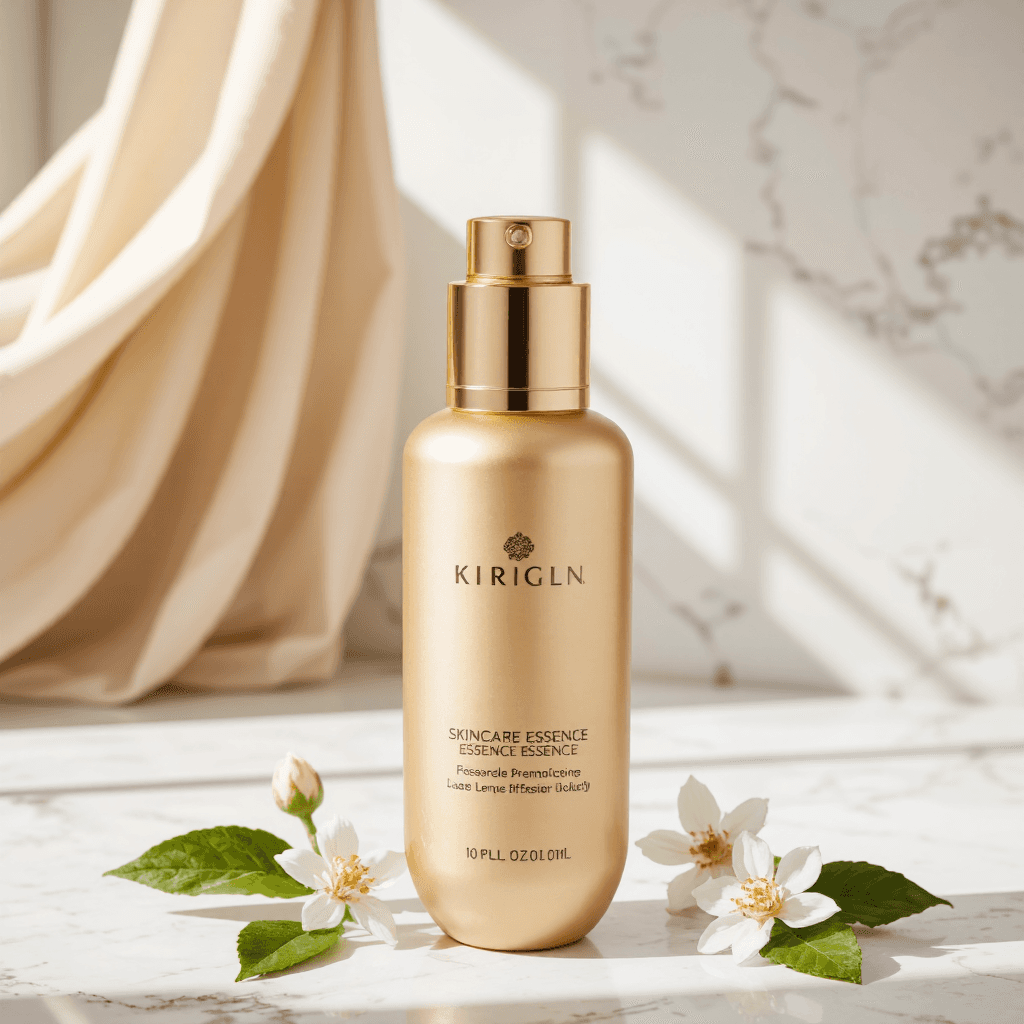 product photography of a bottle of skincare essence