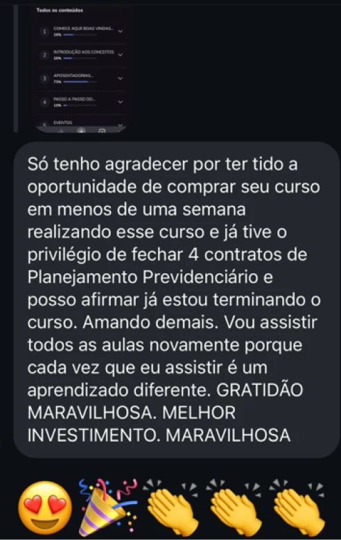 Depoimento de aluno