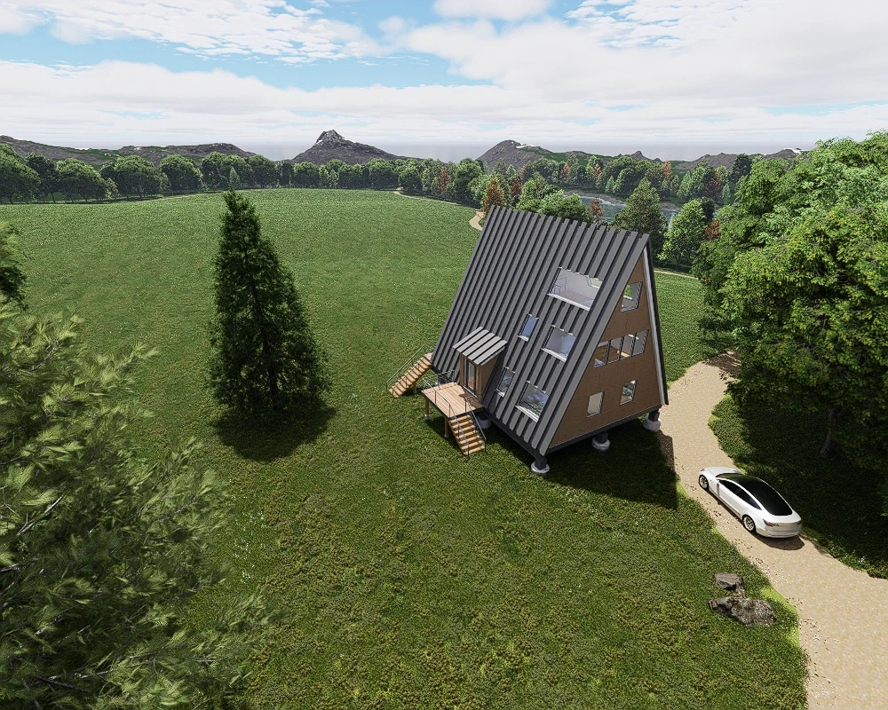 A-Frame building exterior render