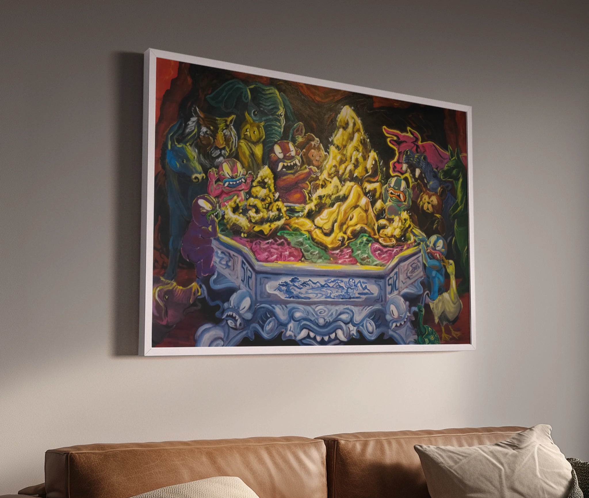 premium art poster and canvas prints, with originals available, from QART , of the artwork " Hòn non bộ "