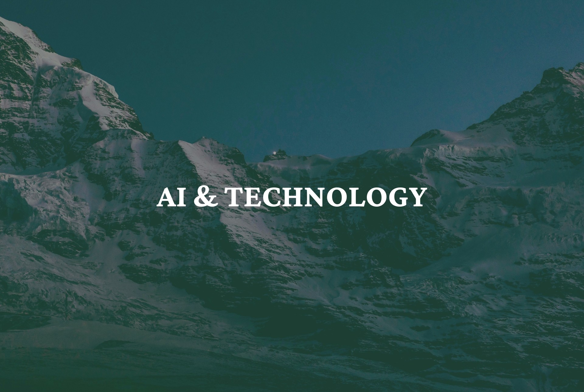 Light on mountain top representing the advancement of technology