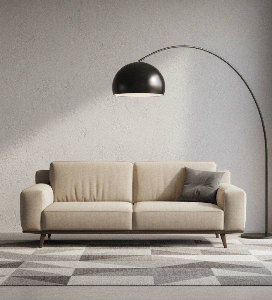 Luxury contemporary cane sofa with teal upholstery and wooden frame