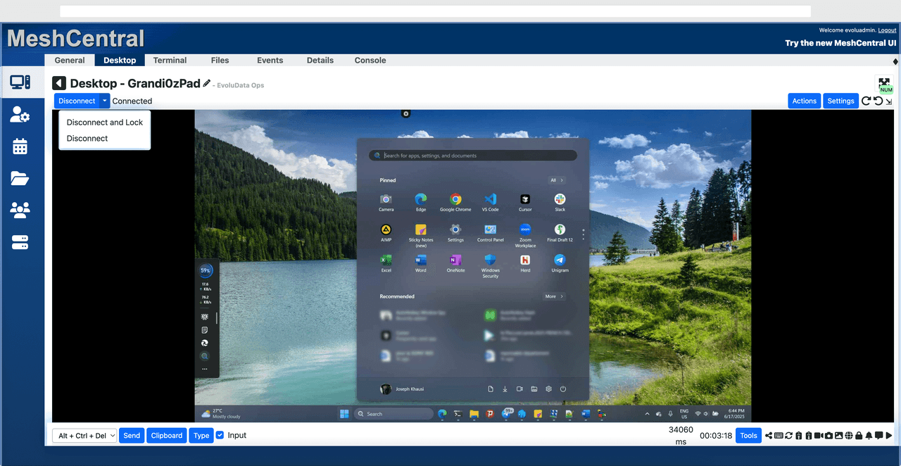 RustDesk Alternative MeshCentral