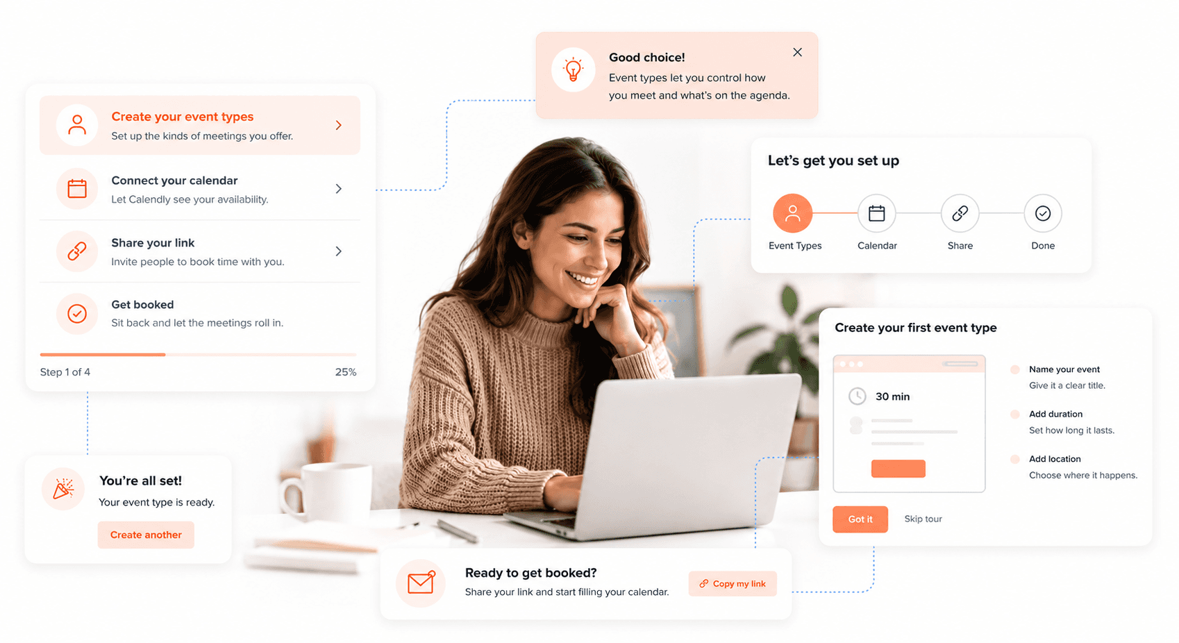 New SaaS user onboarding experience with welcome screens and guided onboarding UI flow