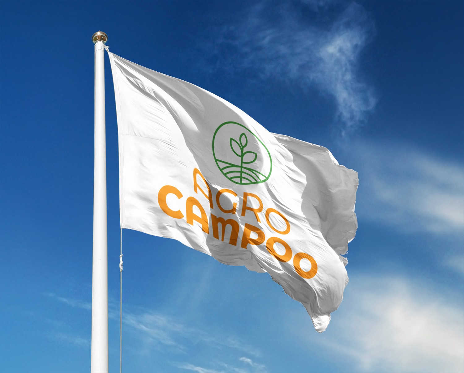flag with agrocampoo logo