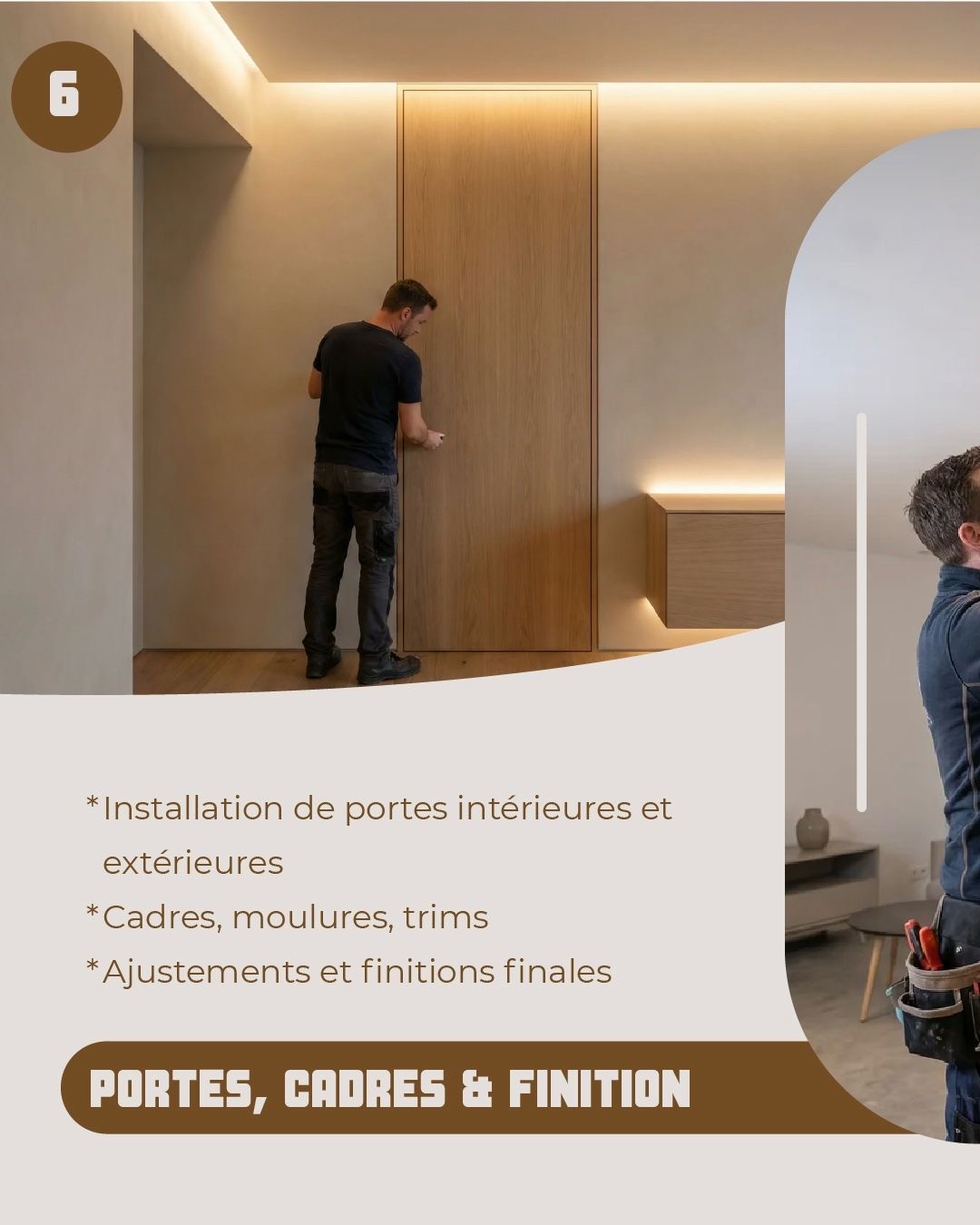 Portes, Cadres et Finition