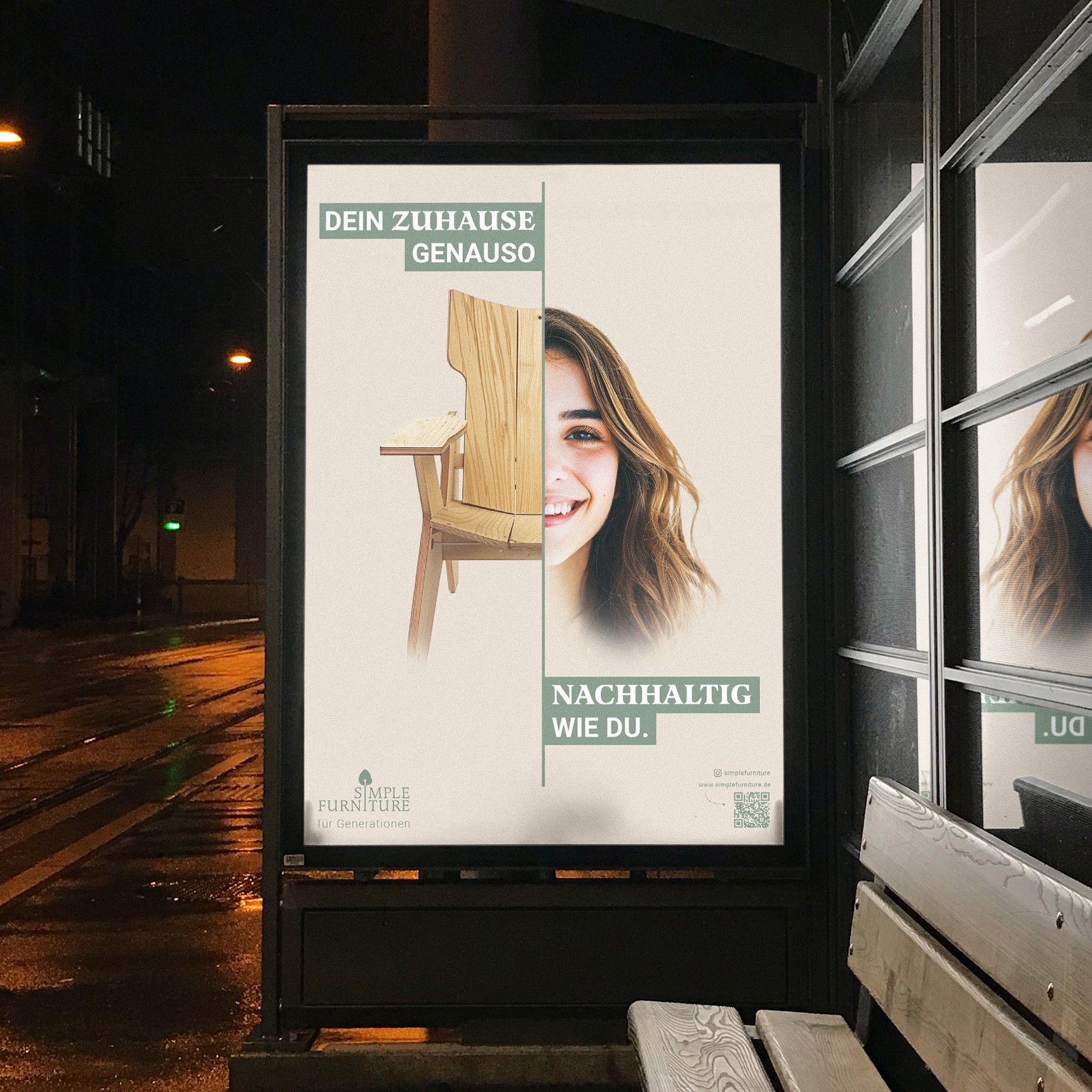 Plakatkampagne für Simple Furniture mit nachhaltigem Designkonzept