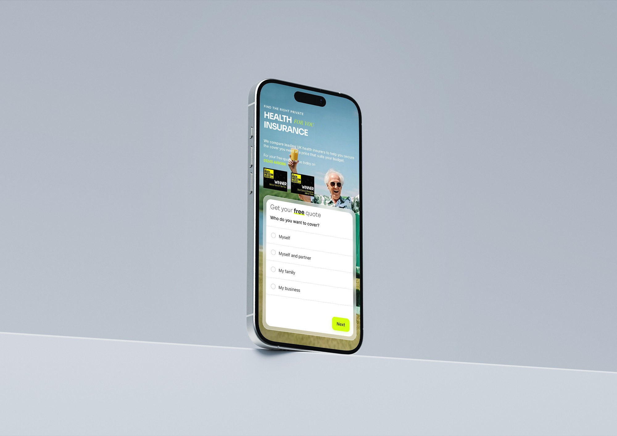 Modern health insurance website redesign focused on clarity, trust and increasing enquiries.