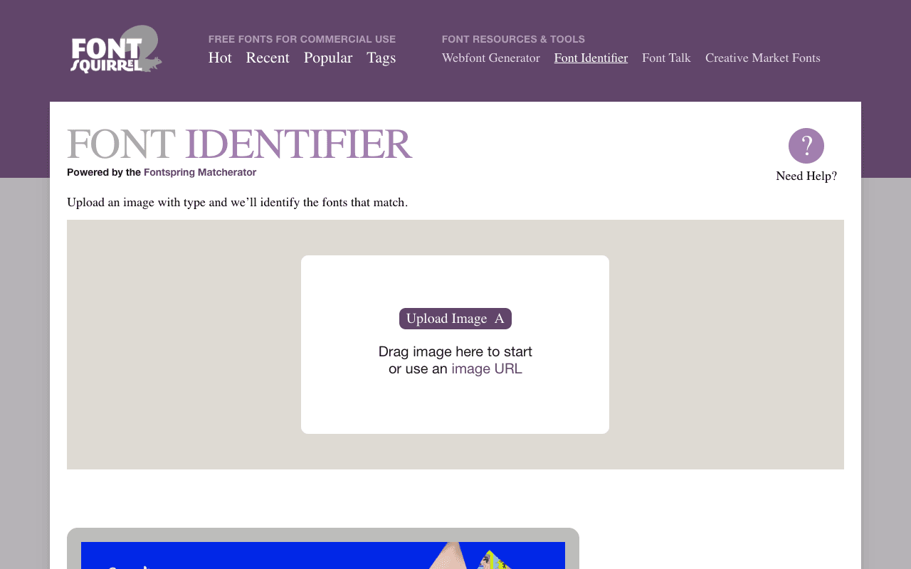 Font Squirrel Matcherator екранна снимка