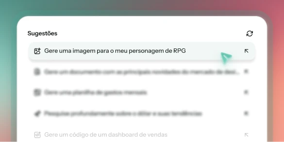 Interaja com resultados