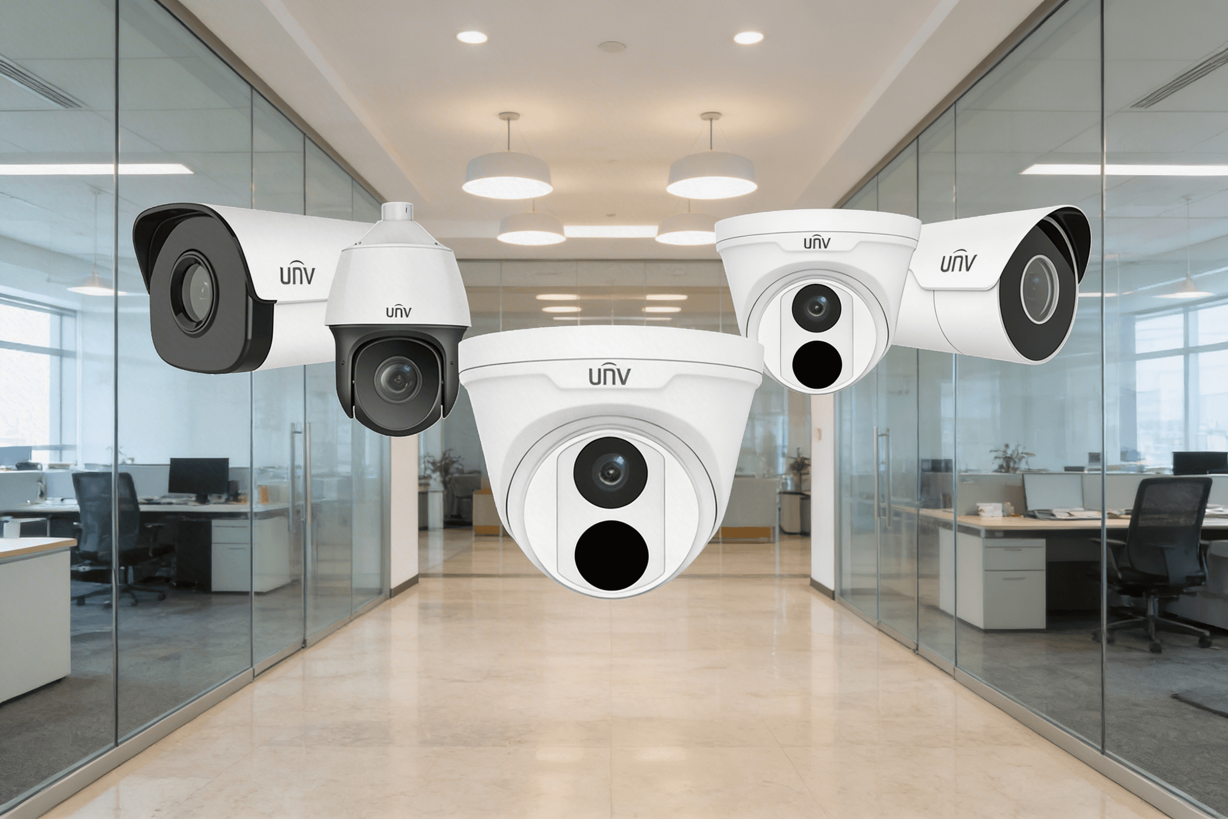 white security camera beside wall