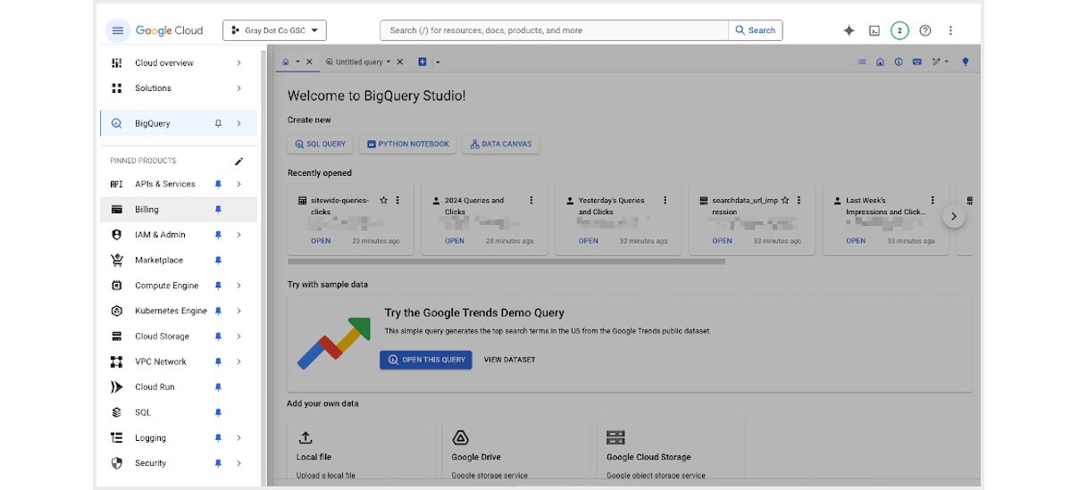 Google Cloud account