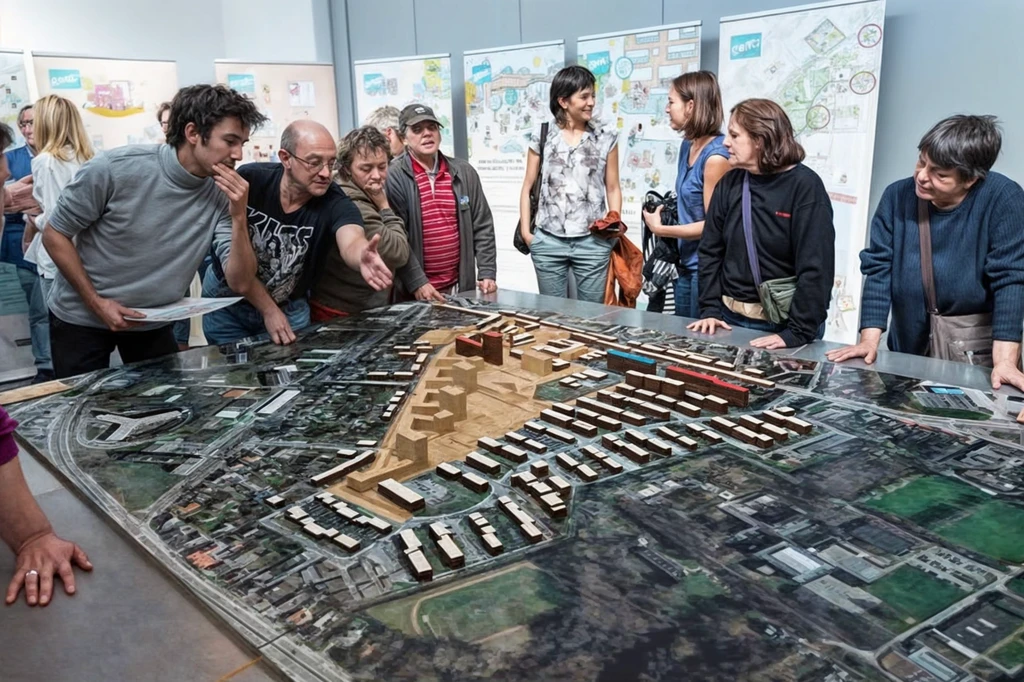 3d geprinte maquette van een stadsontwikkelingsproject