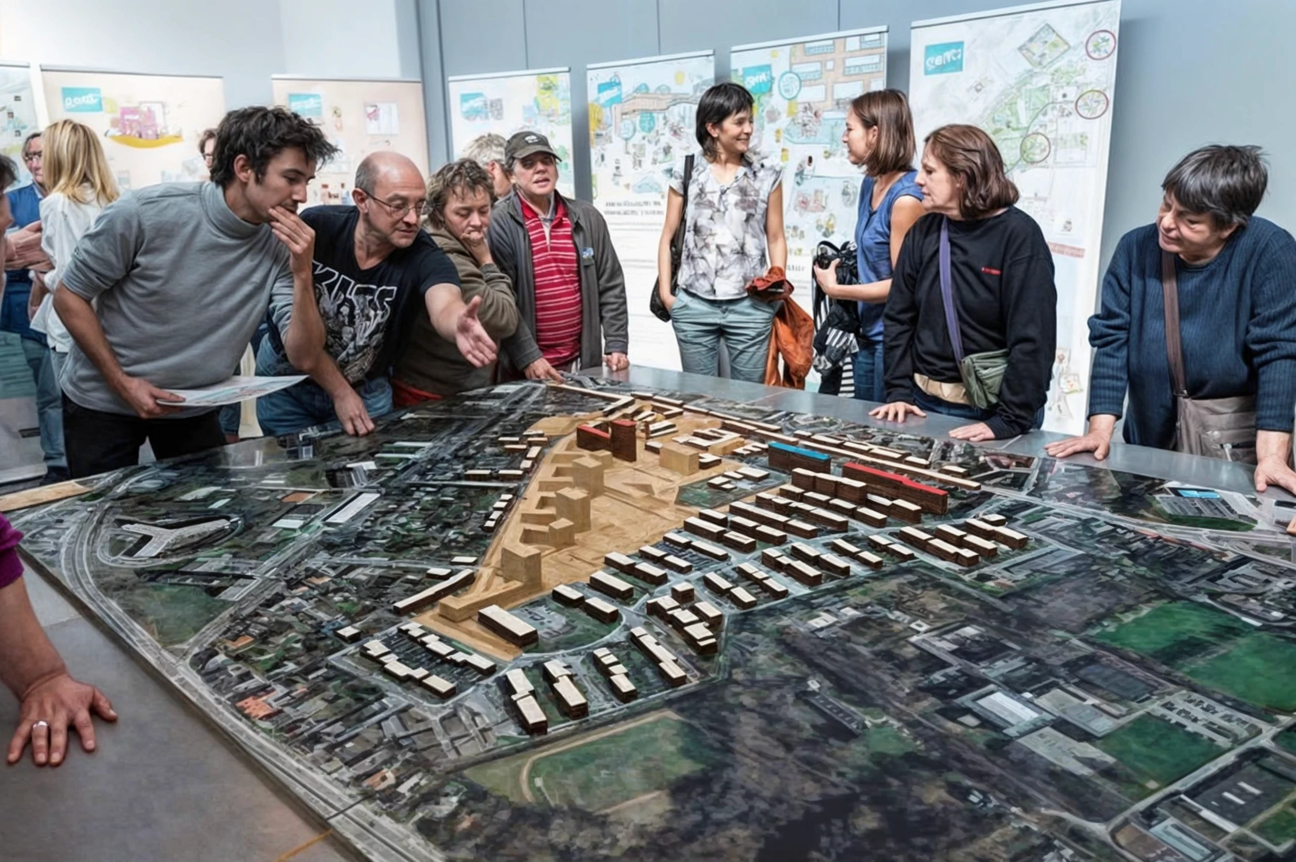 3d geprinte maquette van een stadsontwikkelingsproject