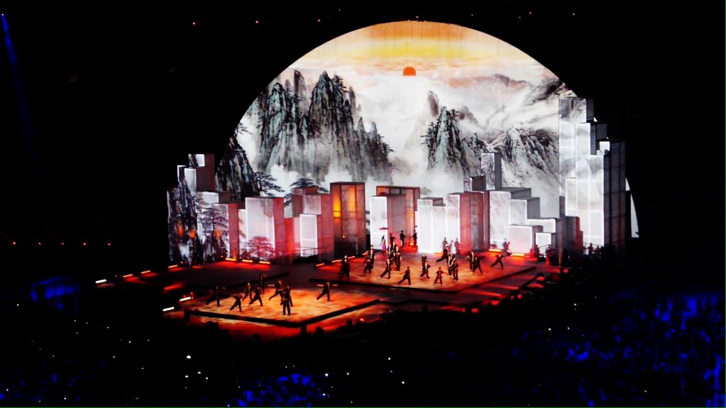 Dancers celebrate the rich cultures of Canada at the Toronto Pan Am Games Ceremony
