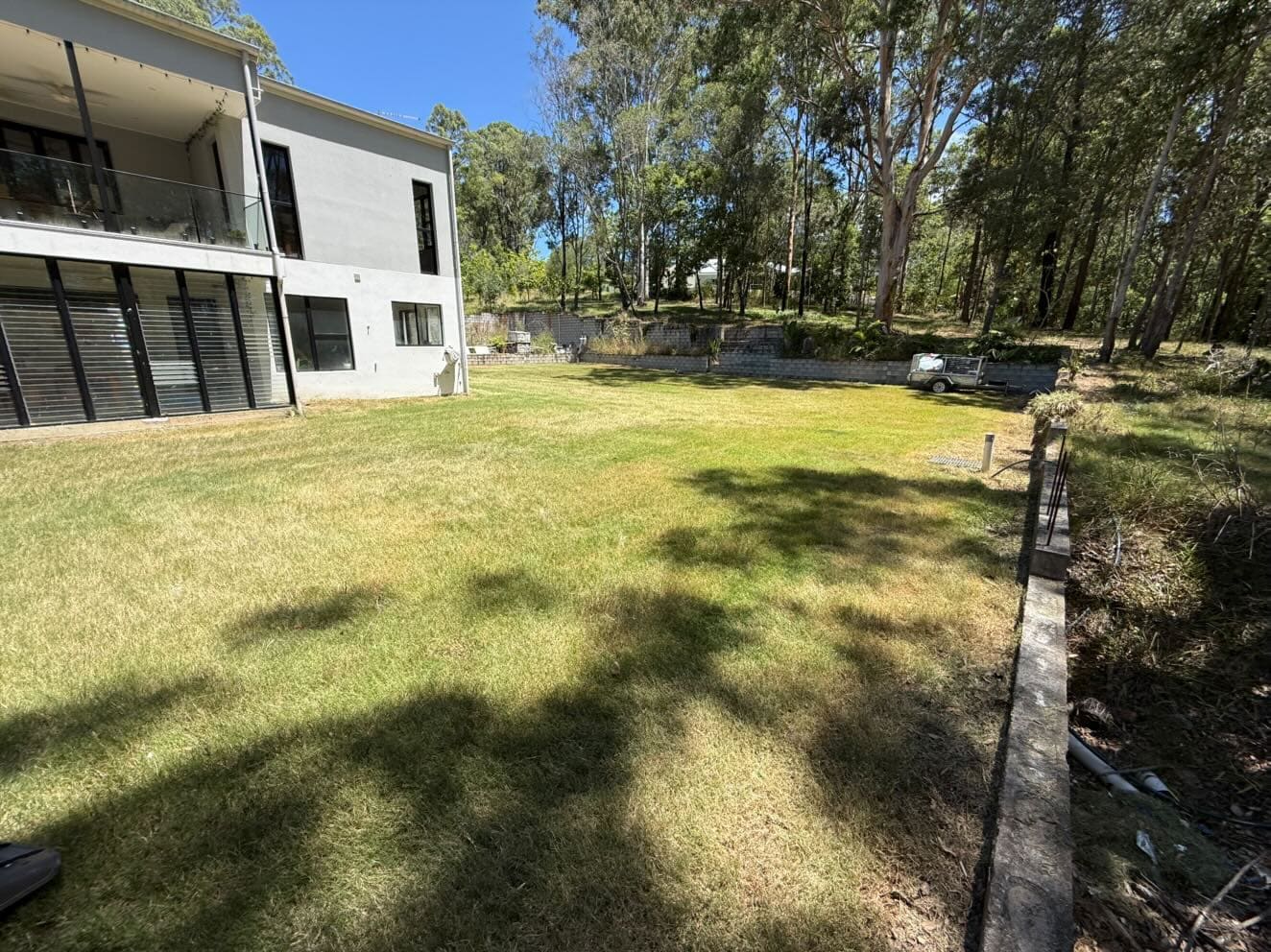 Acreage lawn mowing completed large residential property Gold Coast hinterland by Hepburn Property Maintenance