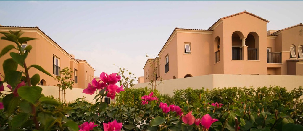 Scenic landscape of Villanova Dubai, featuring contemporary homes surrounded by greenery and well-planned community areas.