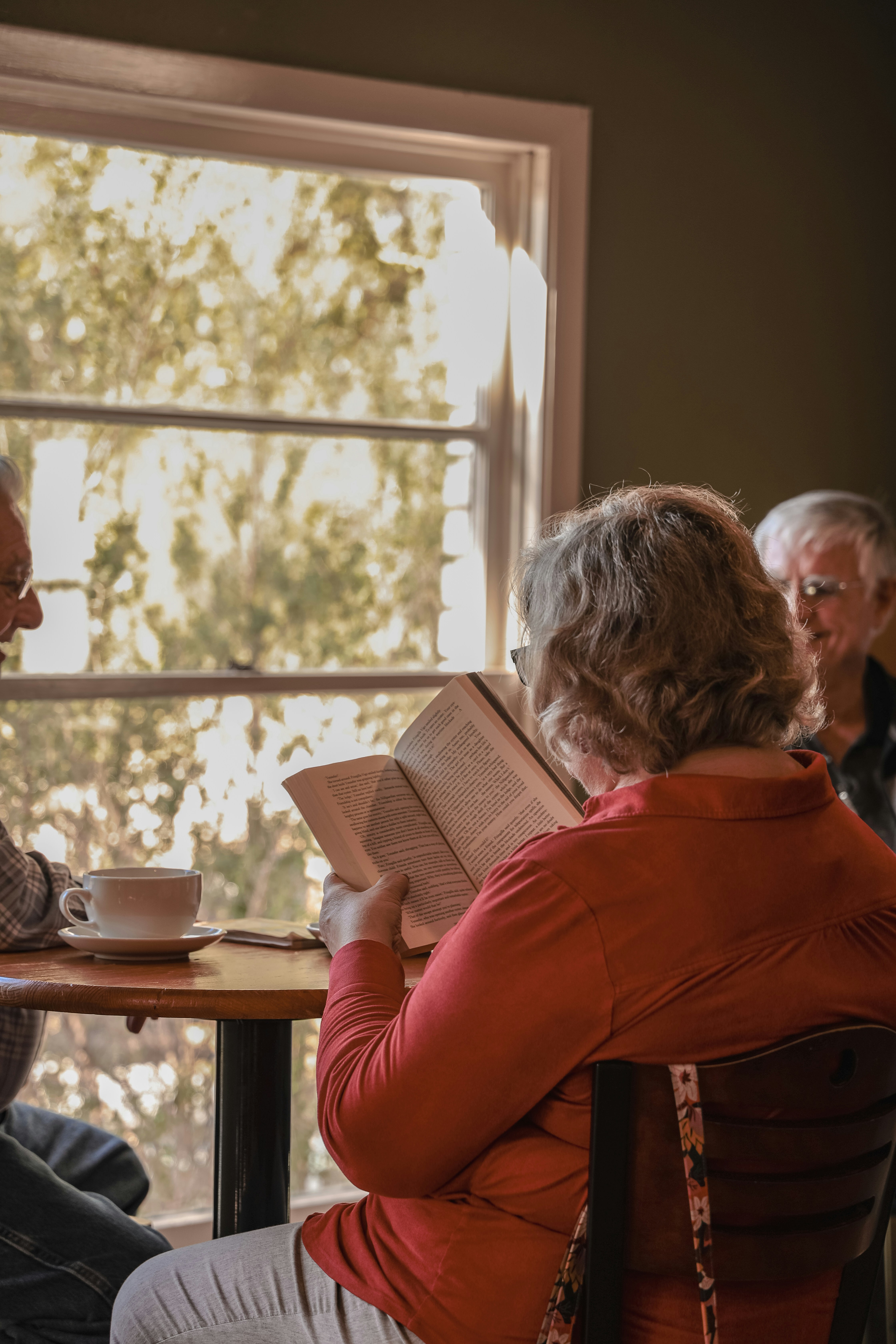 a person reading a book