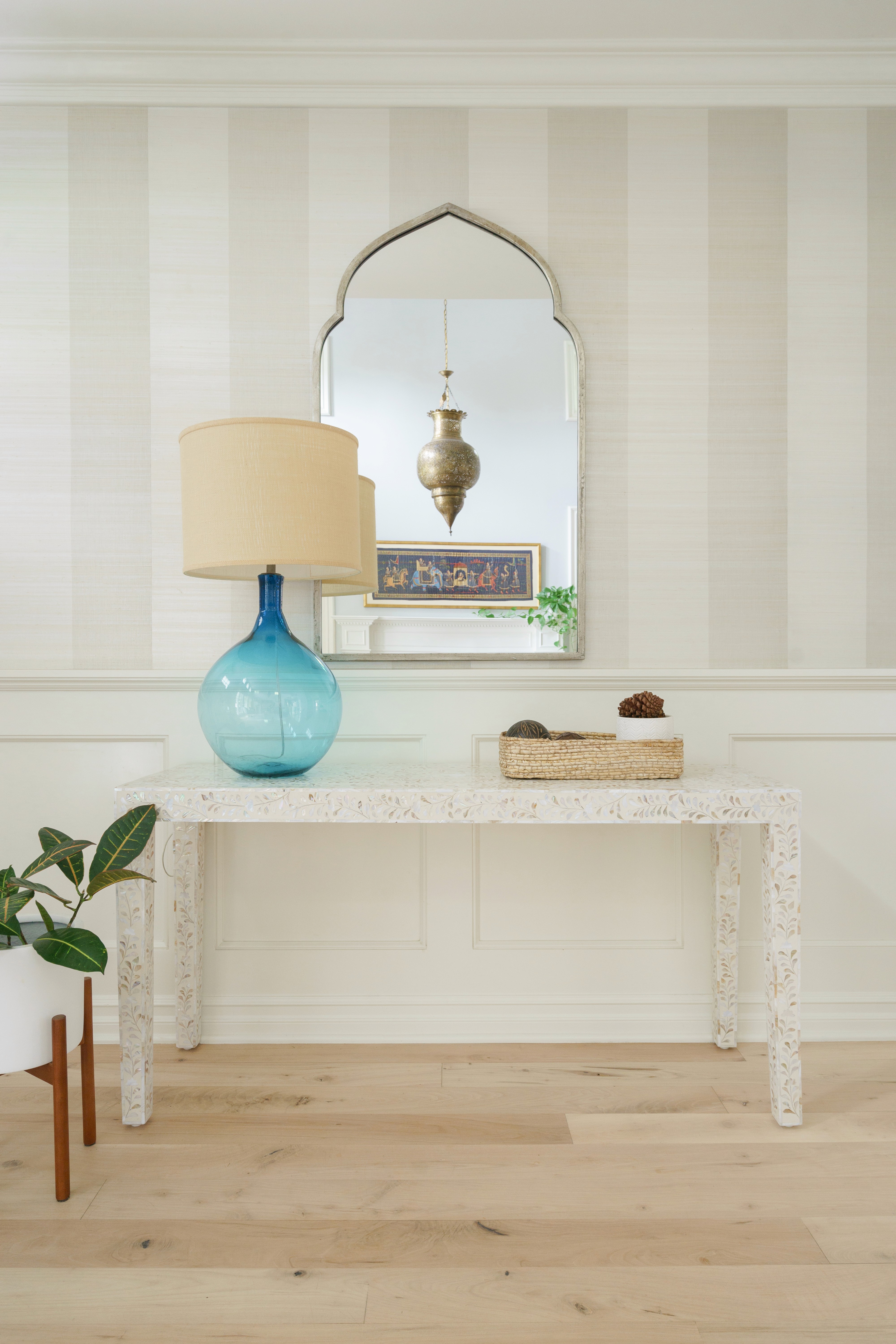 Transitional refresh console table by Ventura & Los Angeles interior designer Jubilee Interiors