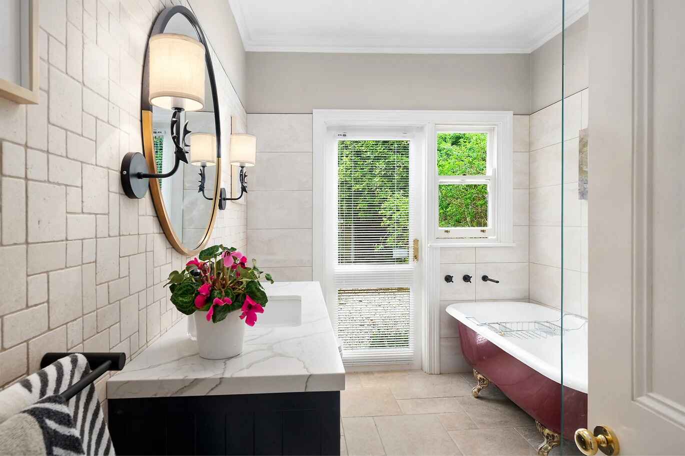 Beautifully renovated bathroom with modern finishes in Inner West Sydney.