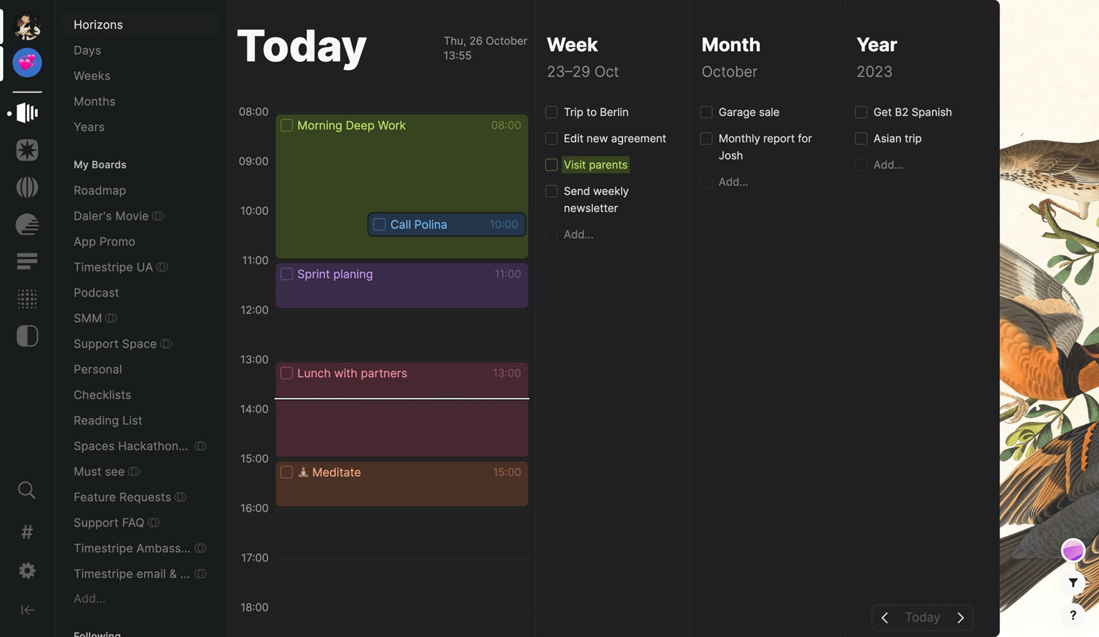 Timestripe screenshot