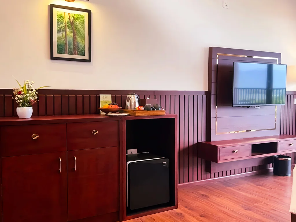 "Unwind in the exclusive indoor pool of our Premium Pool Villa at Au Revoir Wellness Resort – A perfect blend of luxury and serenity.