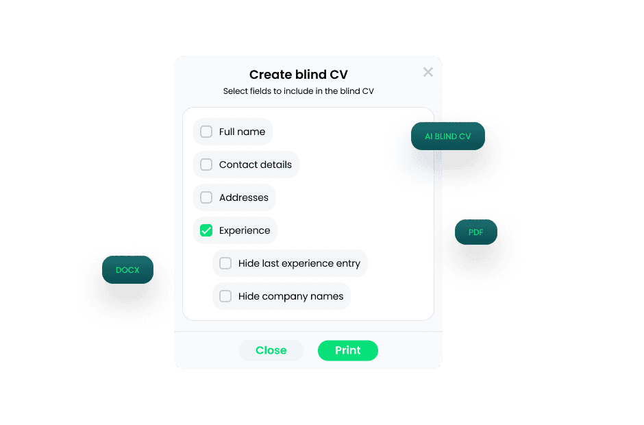 Candidate Presentations in Blind CV