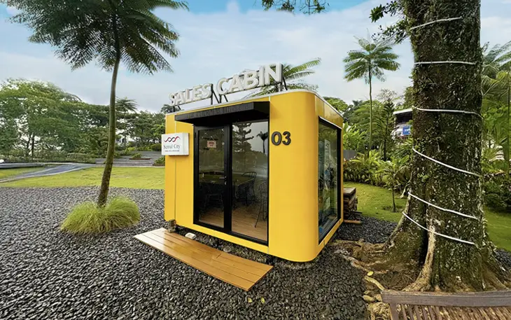 outdoor marketing sales cabin modular