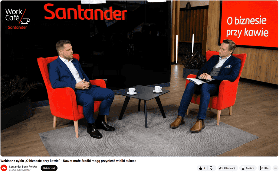 Rozmowa ekspercka o kredytach hipotecznych i finansowaniu nieruchomości w studiu Santander