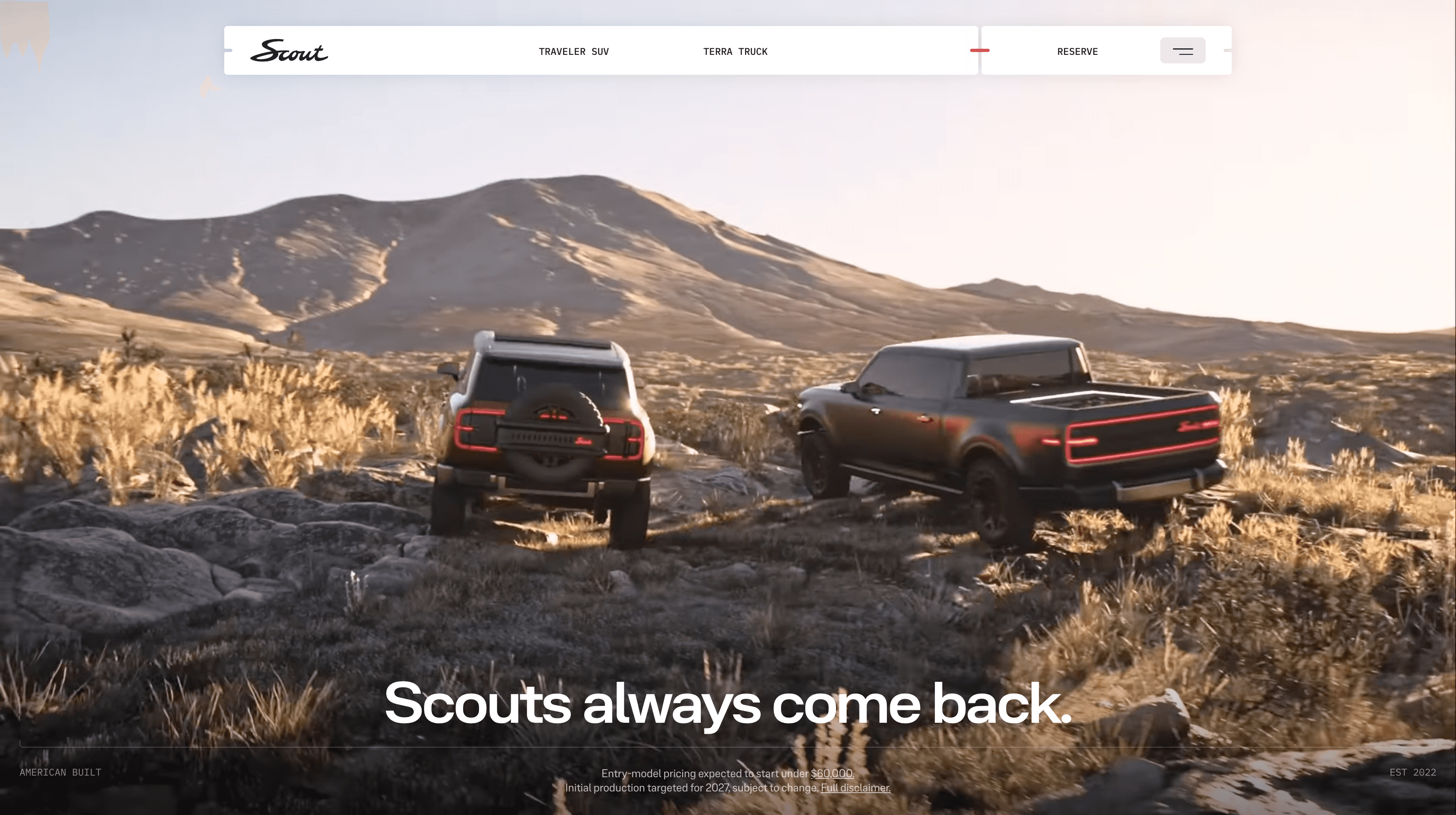 Scout Motors | Screenshot ) Desktop : hero