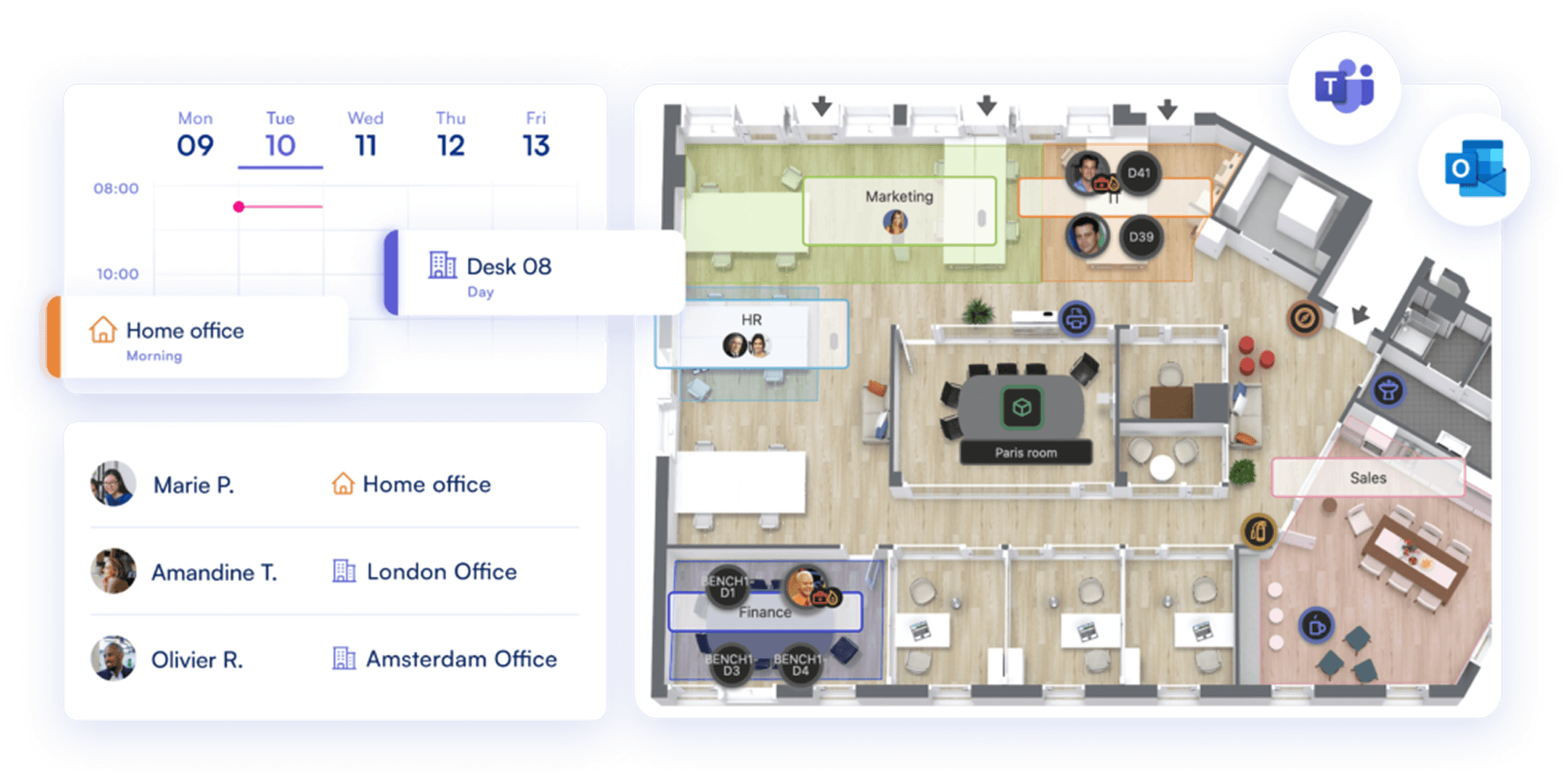 Waldo desk booking interface