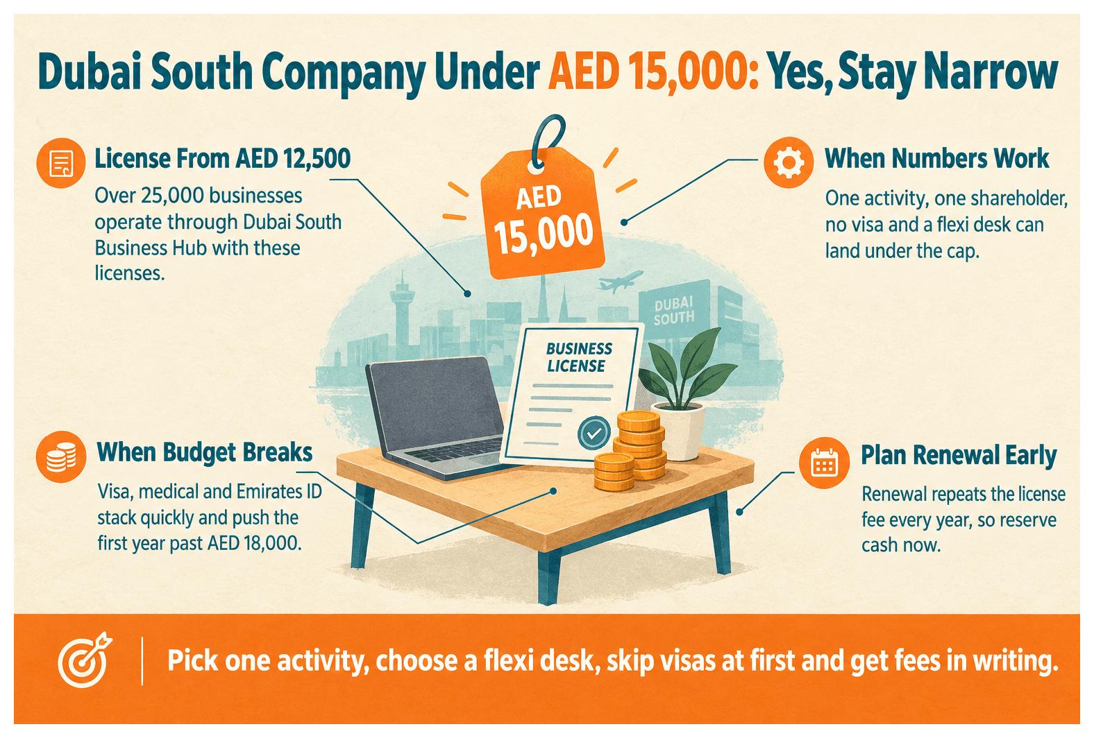 Infographic: Can You Start a Dubai South Company for Under AED 15,000