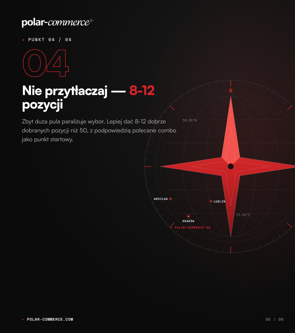 Nie przytłaczaj — 8-12 pozycji — Polar-Commerce