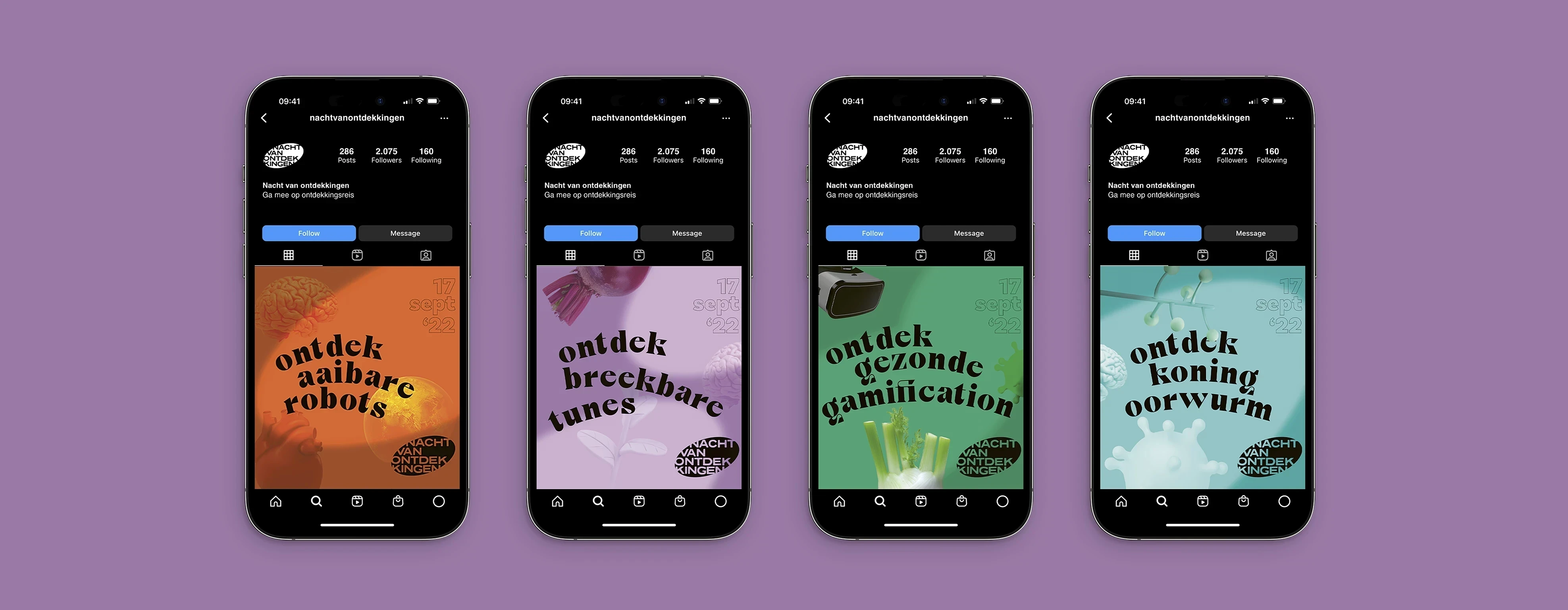 Grafisch ontwerp Nacht van Ontdekkingen socialmedia