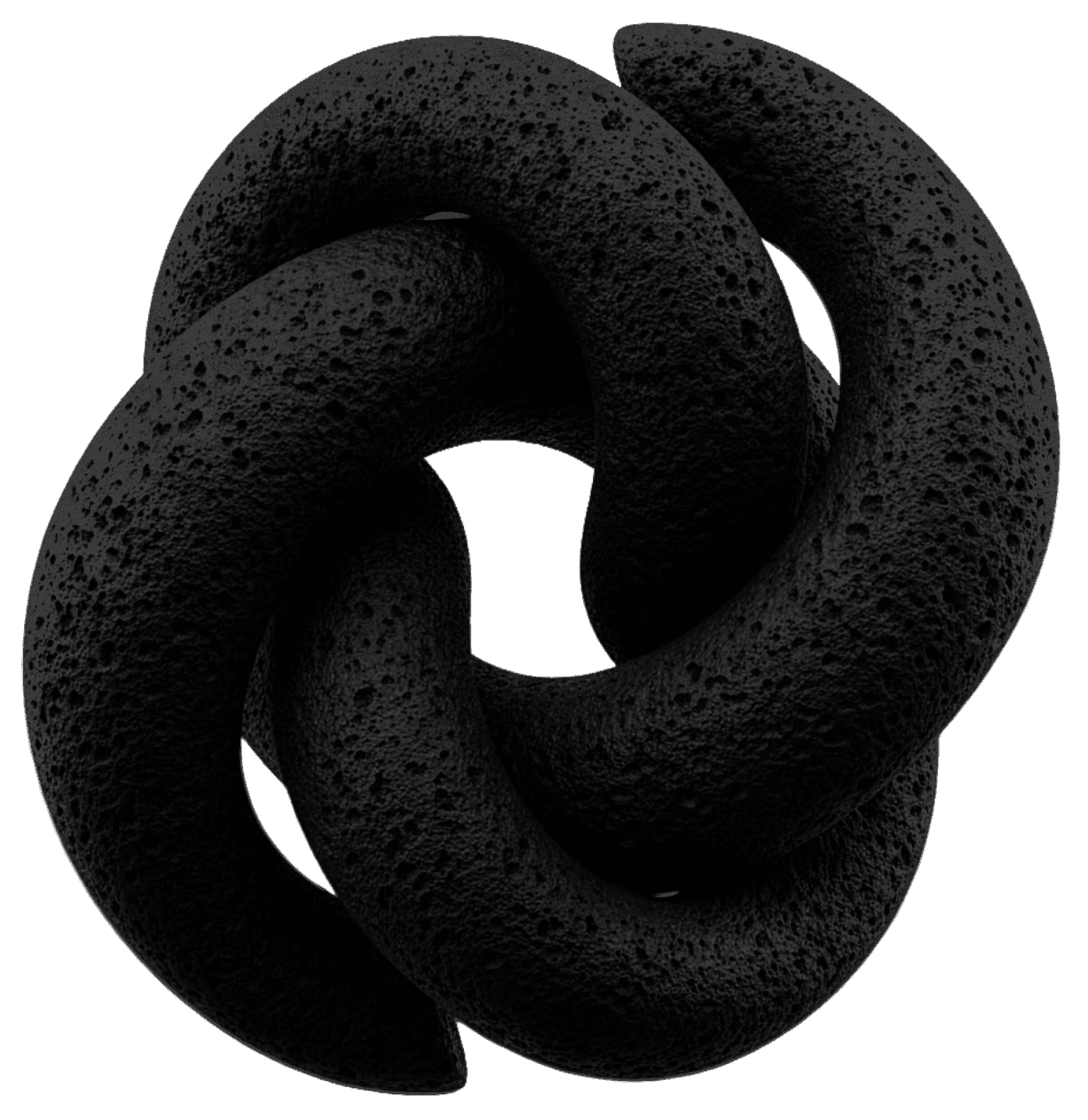 symbol: Interlocked matte black ring structure