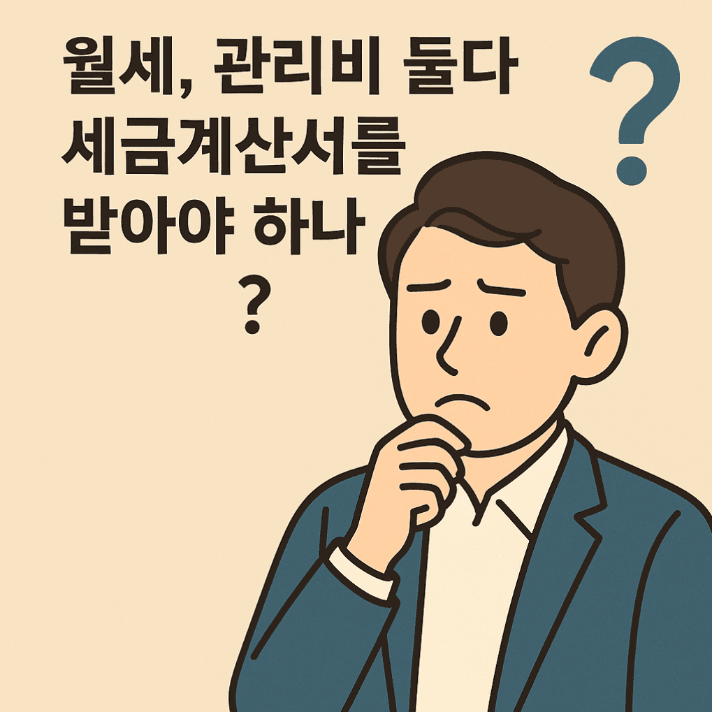 월세, 관리비 세금계산서에 궁금해하는 사람
