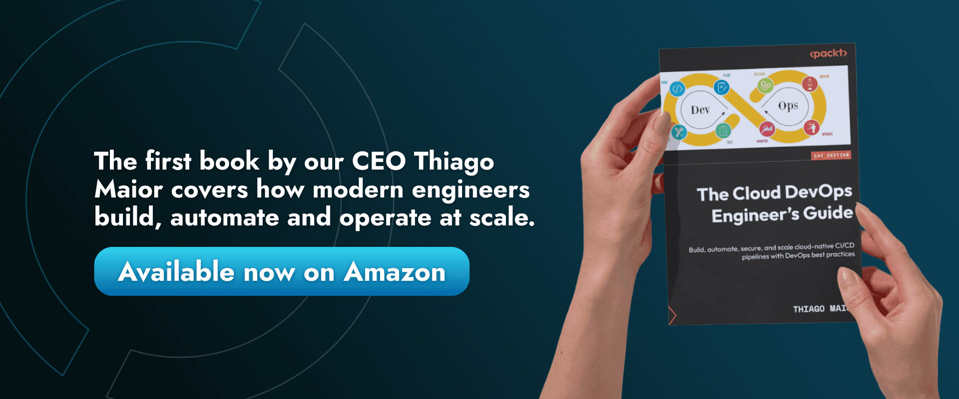 The first book by our CEO Thiago Maior covers how modern engineers build, automate and operate at scale. 