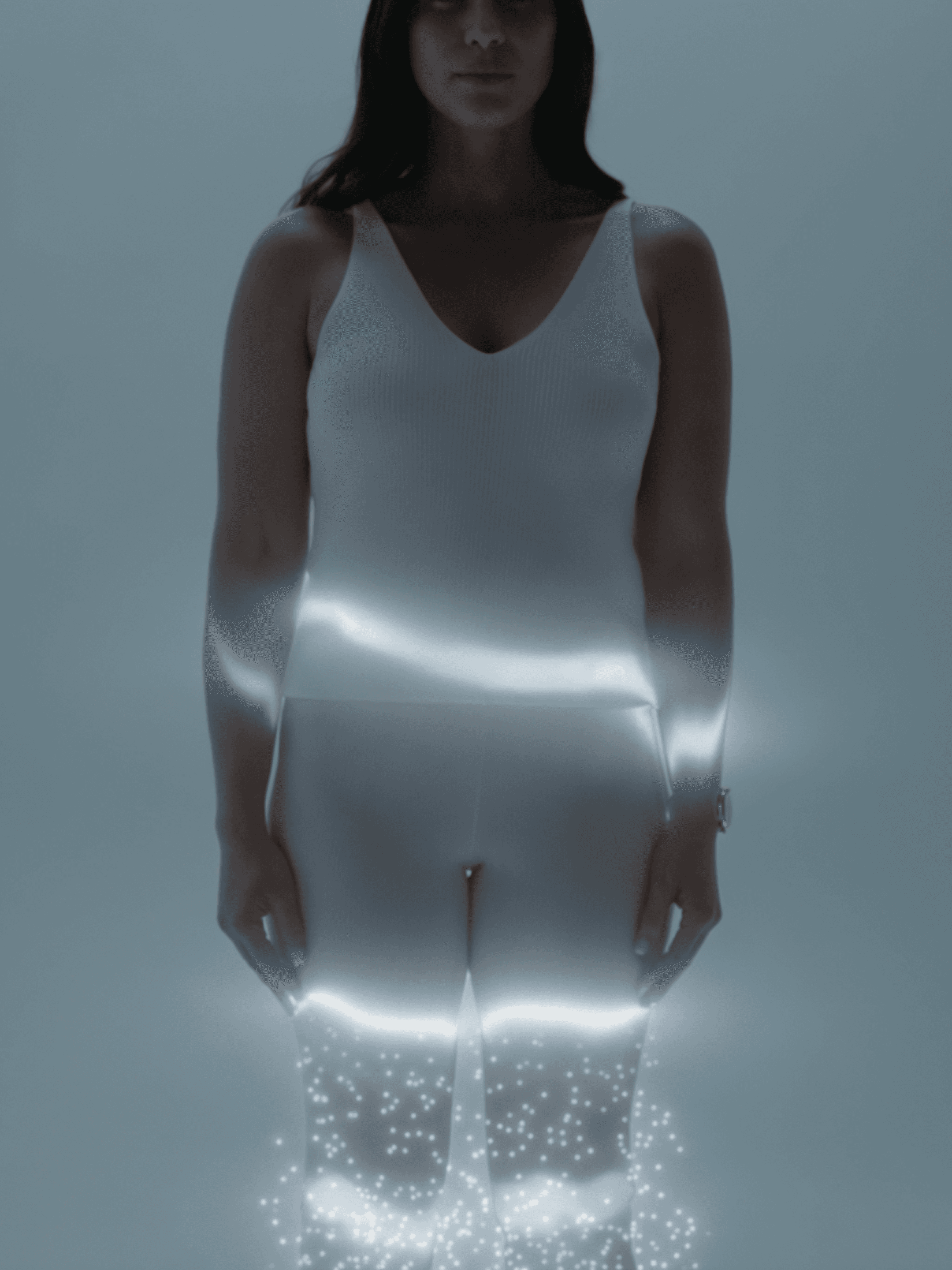 Production of the Omnia health screening sequence, visualizing the advanced biometric scanning process