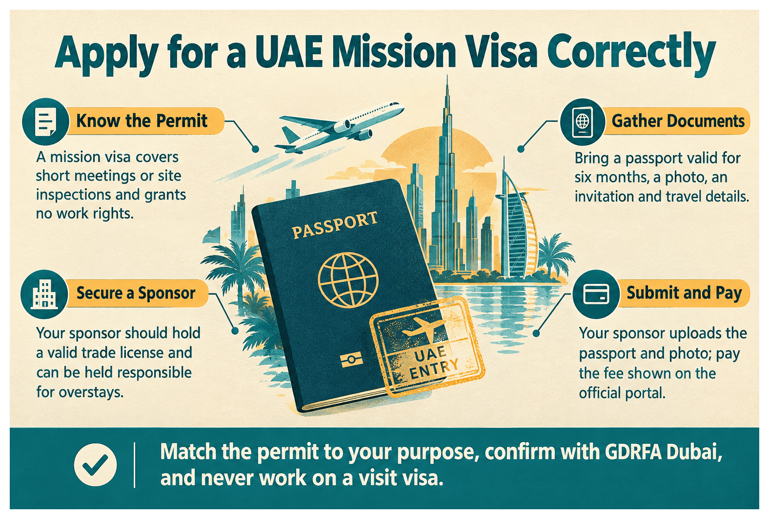 Infographic: UAE Mission Visa for Business Visitors: How to Apply