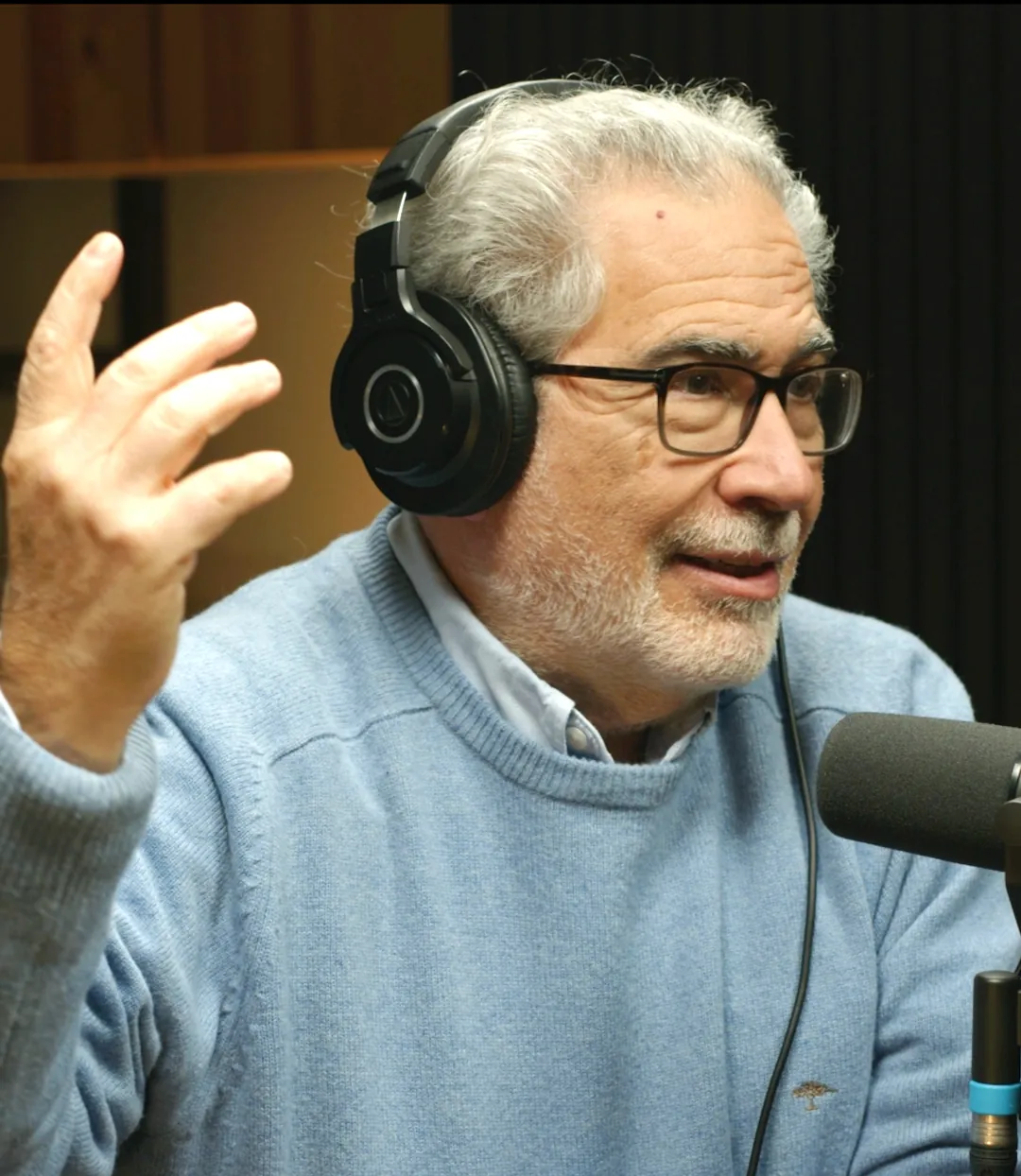 Opera Rara Artistic Director Carlo Rizzi recording at Creative Kin for the Lives In Song podcast