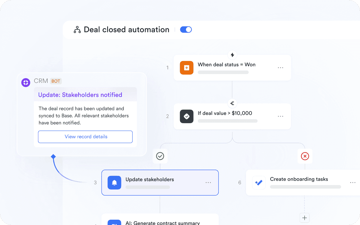 marketing workflow automation with Lark Base