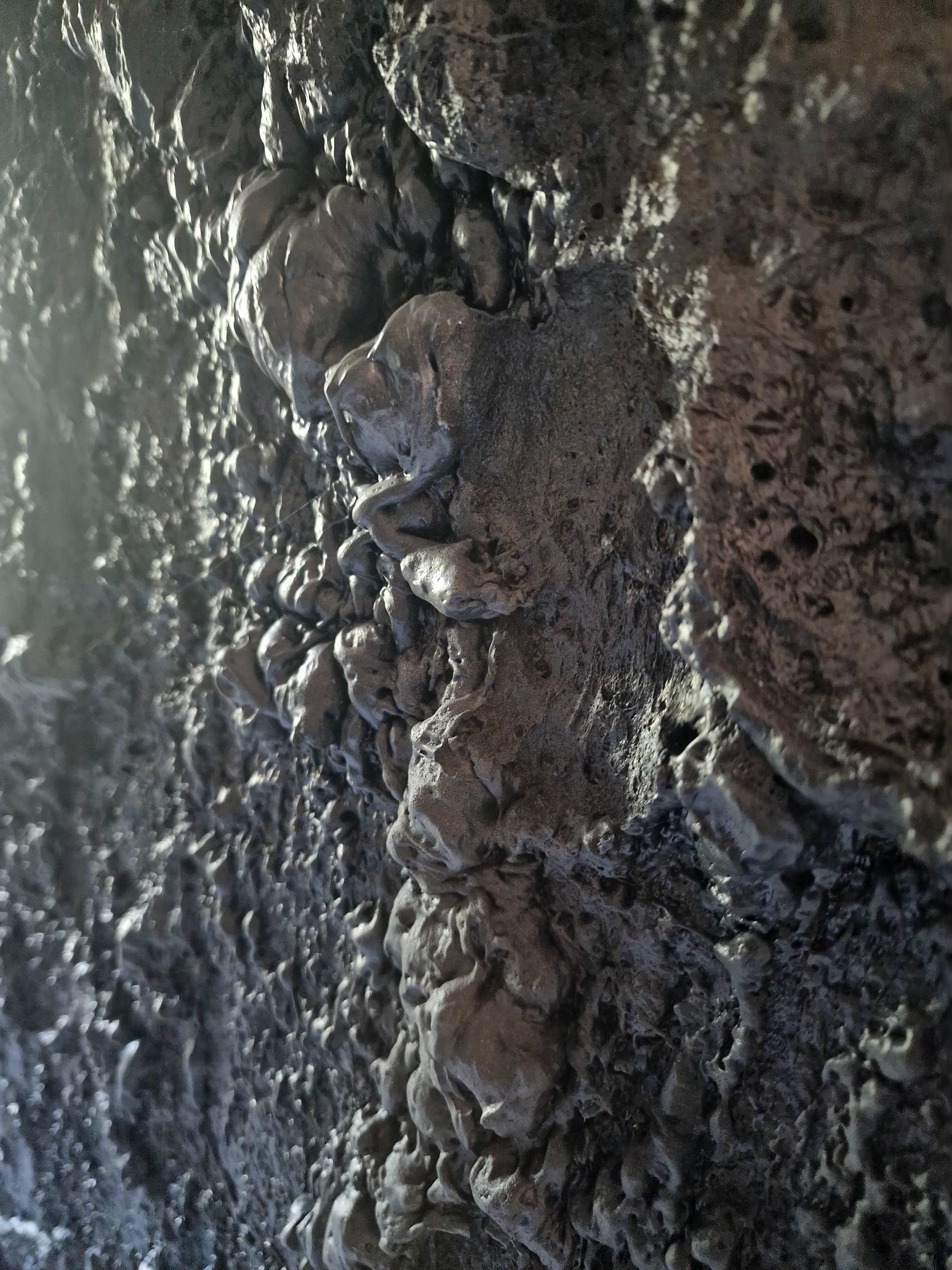 Abstract artwork and textured surface, exploring spatial tension and identity