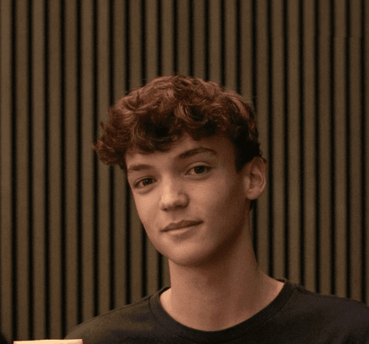 A man in a black shirt