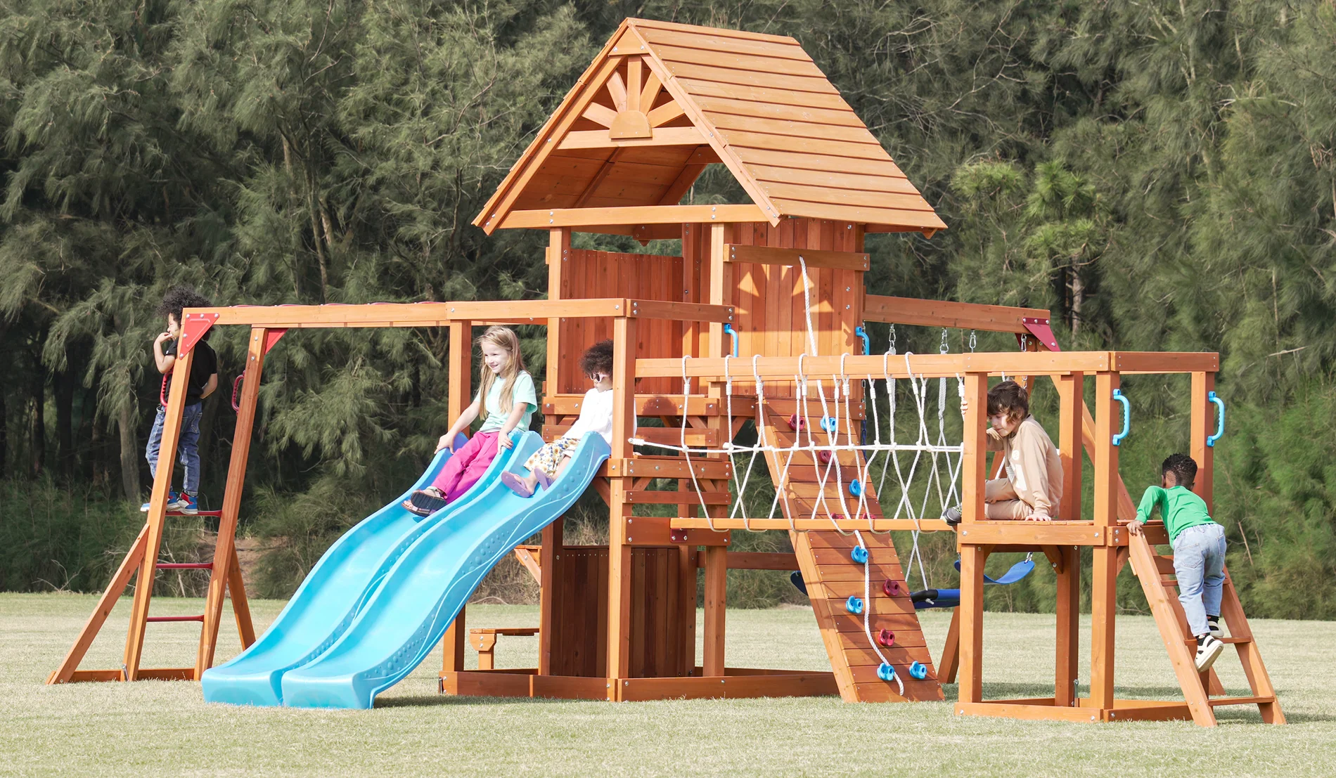 wide aerial view of a coastal mediterranean modern villa