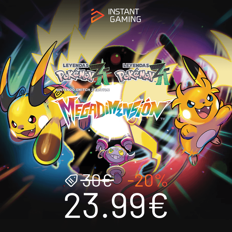 Jaquette du jeu Légendes Pokémon : Z-A – Méga Dimension – clé CD Nintendo Switch à prix réduit sur KeyVerse Gaming, téléchargement instantané via Instant Gaming.