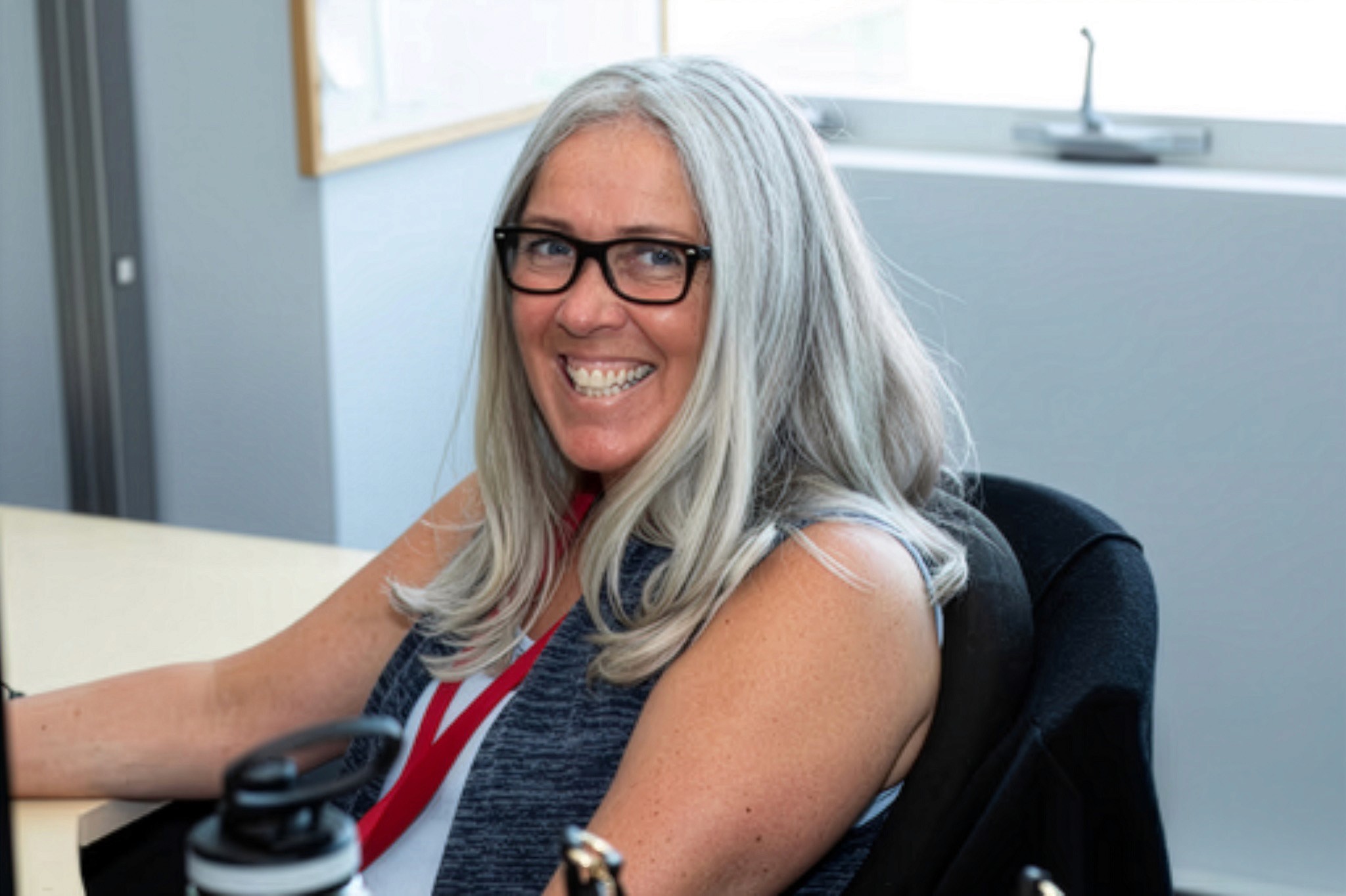 Smiling Woman in office